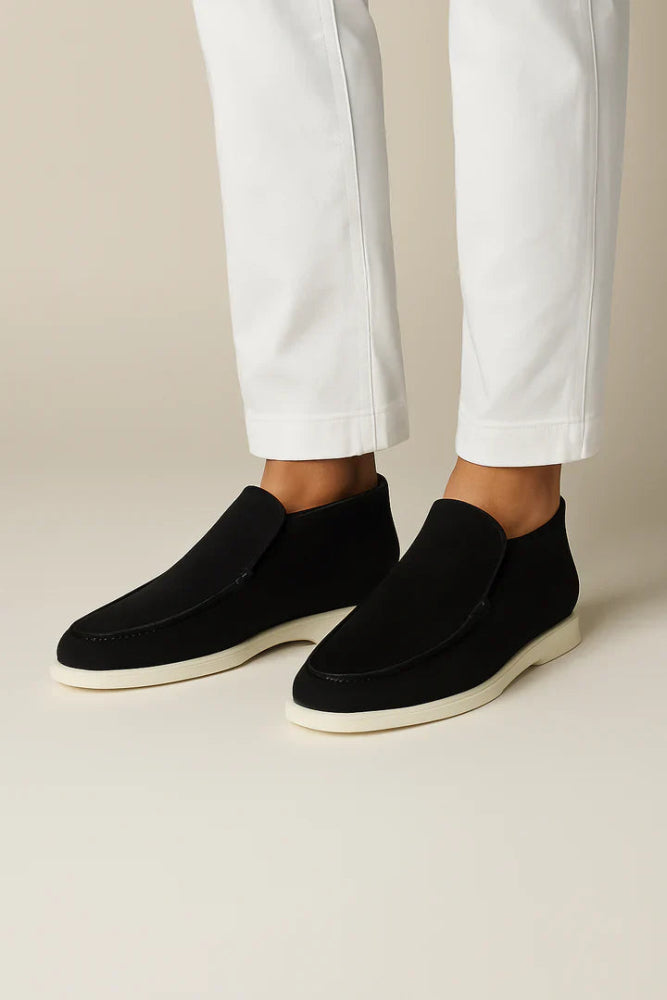 Old Money – Mocassins montants en daim haut de gamme - Aurélie Paris