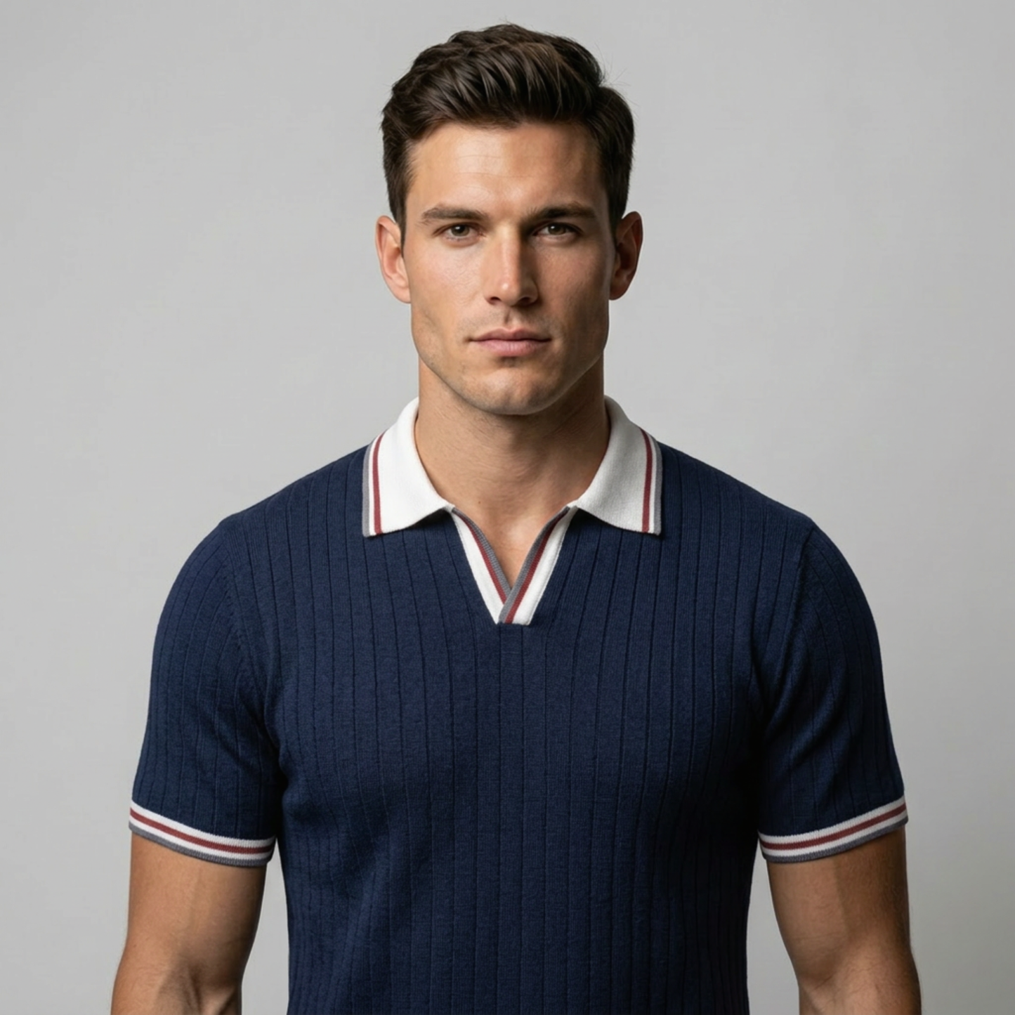 Lucca™ - Strickpolo mit Kontrastkragen