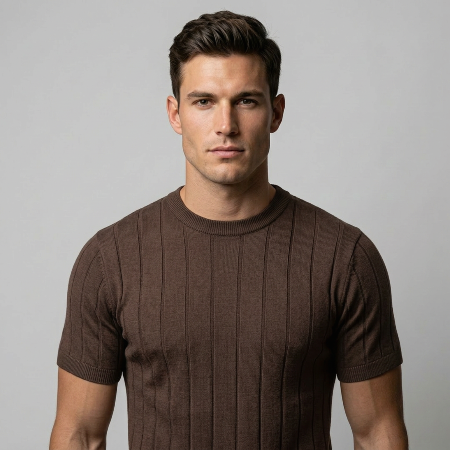 Torino™ - Geripptes Strick-T-Shirt