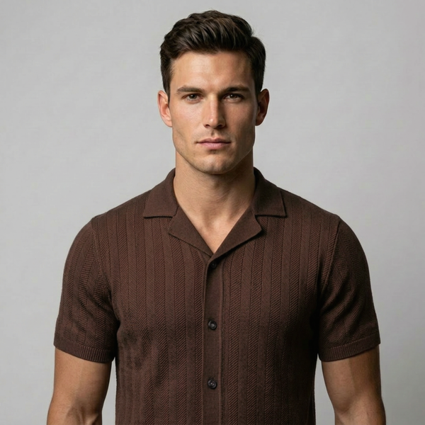 Portofino™ - Elegantes Strickhemd mit Knopfleiste