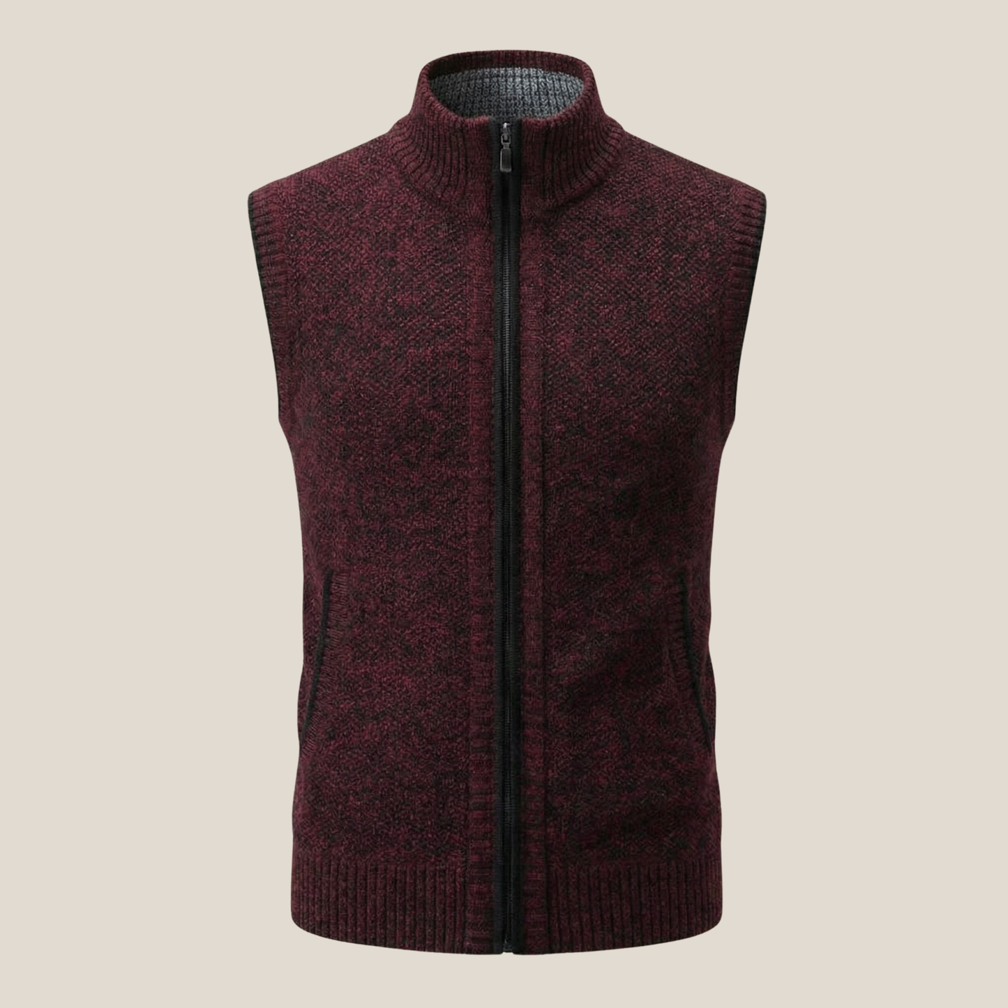 Levan™ – Eleganter Strick-Gilet mit Reißverschluss
