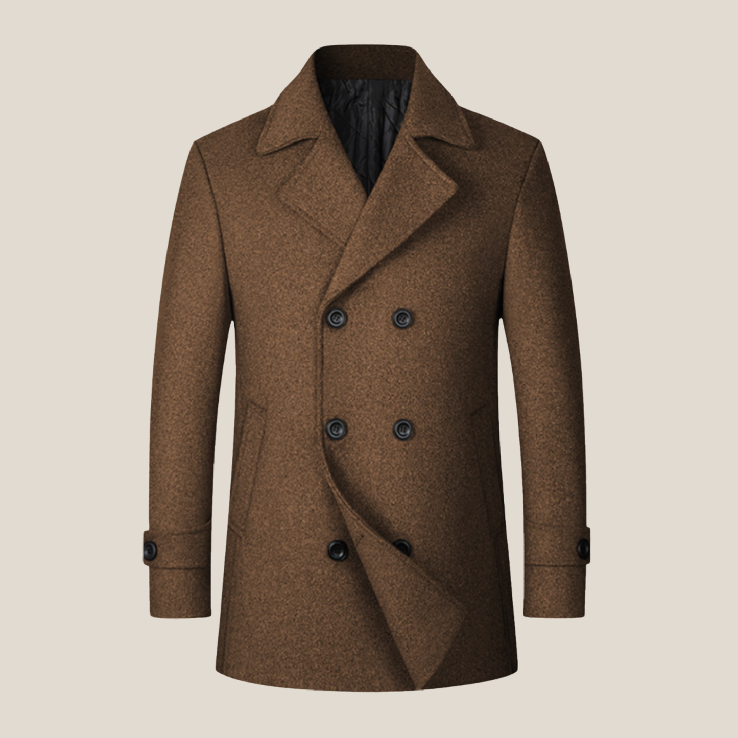 Marcello™ – Eleganter Zweireiher-Mantel aus Premiumwolle