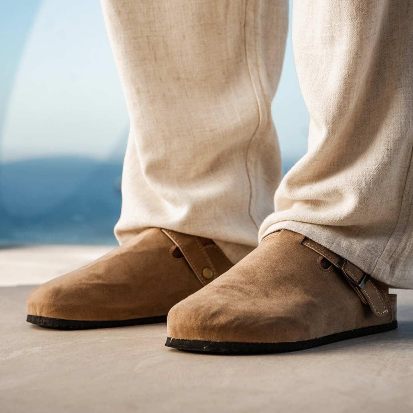 Luke™ - Herren Wildleder Clog – Bequeme Pantolette mit ergonomischem Fußbett