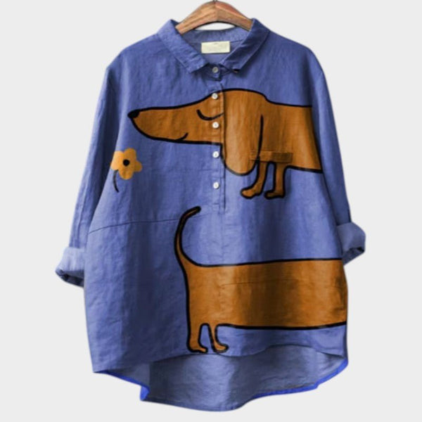 Audrey™ - Künstlerisches Button - Up Hemd - Aurélie Mode
