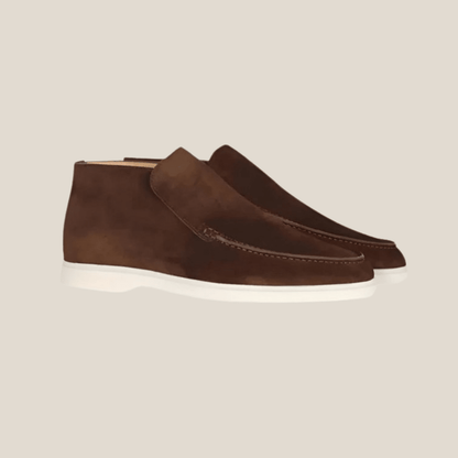 Aurélie – Mocassins montants en daim haut de gamme - Aurélie Mode