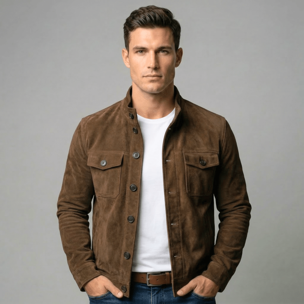 Corsico™ – Wildlederen Overshirt Jacket - Aurélie Mode