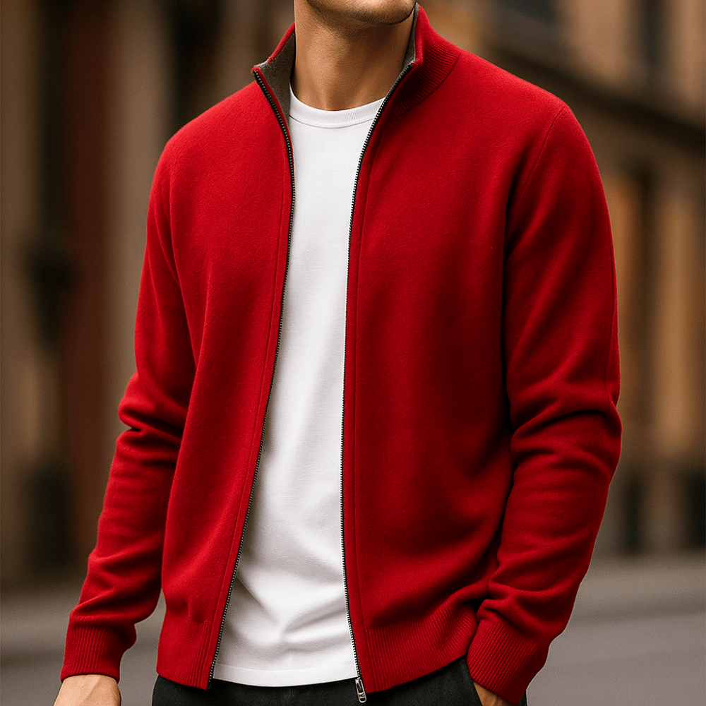 DUMONT LYON | CARDIGAN ZIPPÉ EN MAILLE POUR HOMME - Aurélie Paris
