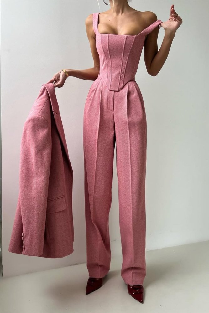 Hannah™ - Drei - teiliger Anzug mit doppelreihigem Blazer - Aurélie Mode