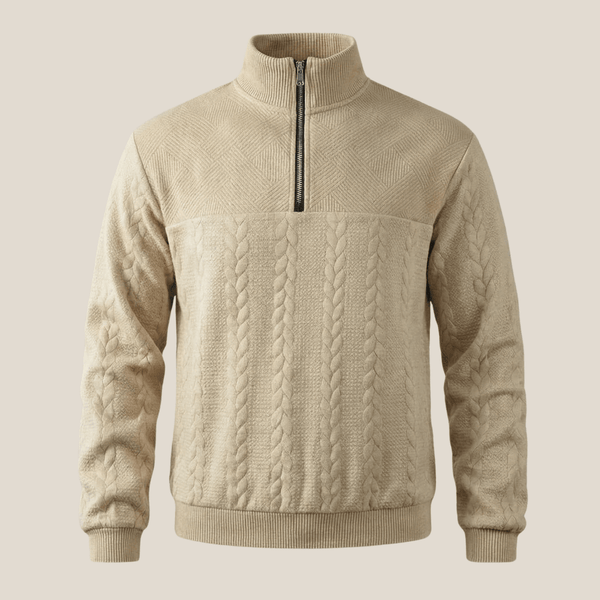 Henley™ - Pull zippé col montant Essential - Aurélie Mode