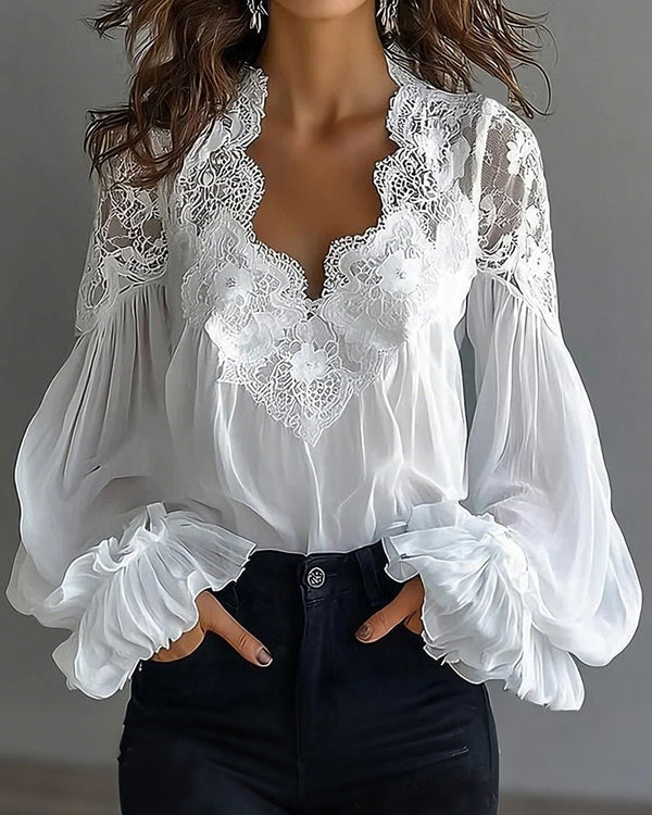 Ilvara™ - Elegante Spitzenbluse für Frauen - Aurélie Mode