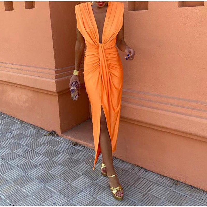 Isabelle - Partykleid mit tiefem Ausschnitt - Aurélie Mode