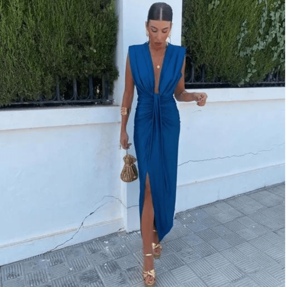 Isabelle - Partykleid mit tiefem Ausschnitt - Aurélie Mode