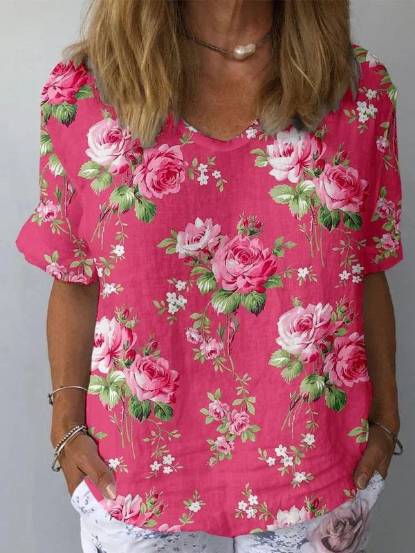 Lisa™ - Künstlerisches Floral - Shirt - Aurélie Mode