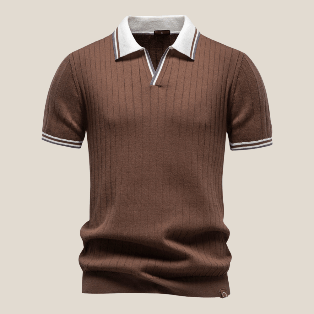 Lucca™ - Strickpolo mit Kontrastkragen - Aurélie Mode