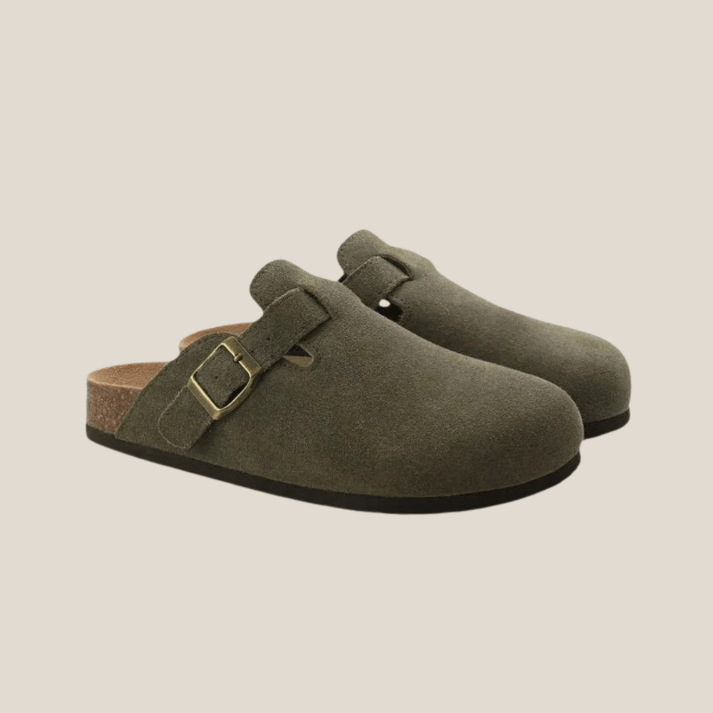 Luke™ - Herren Wildleder Clog – Bequeme Pantolette mit ergonomischem Fußbett - Aurélie Mode