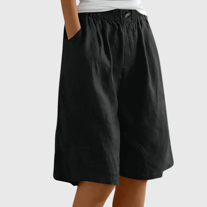 Miley™ - Elegante Baumwoll - Leinen Shorts - Aurélie Mode