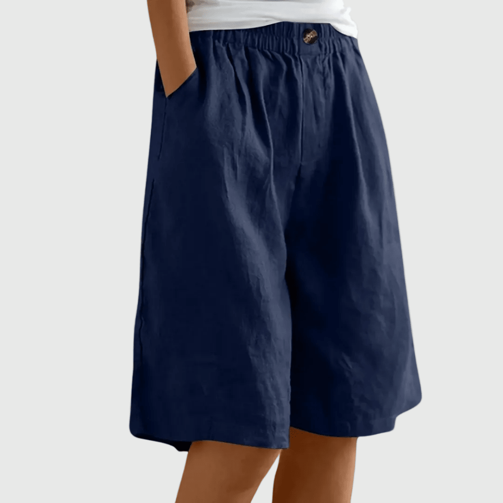 Miley™ - Elegante Baumwoll - Leinen Shorts - Aurélie Mode