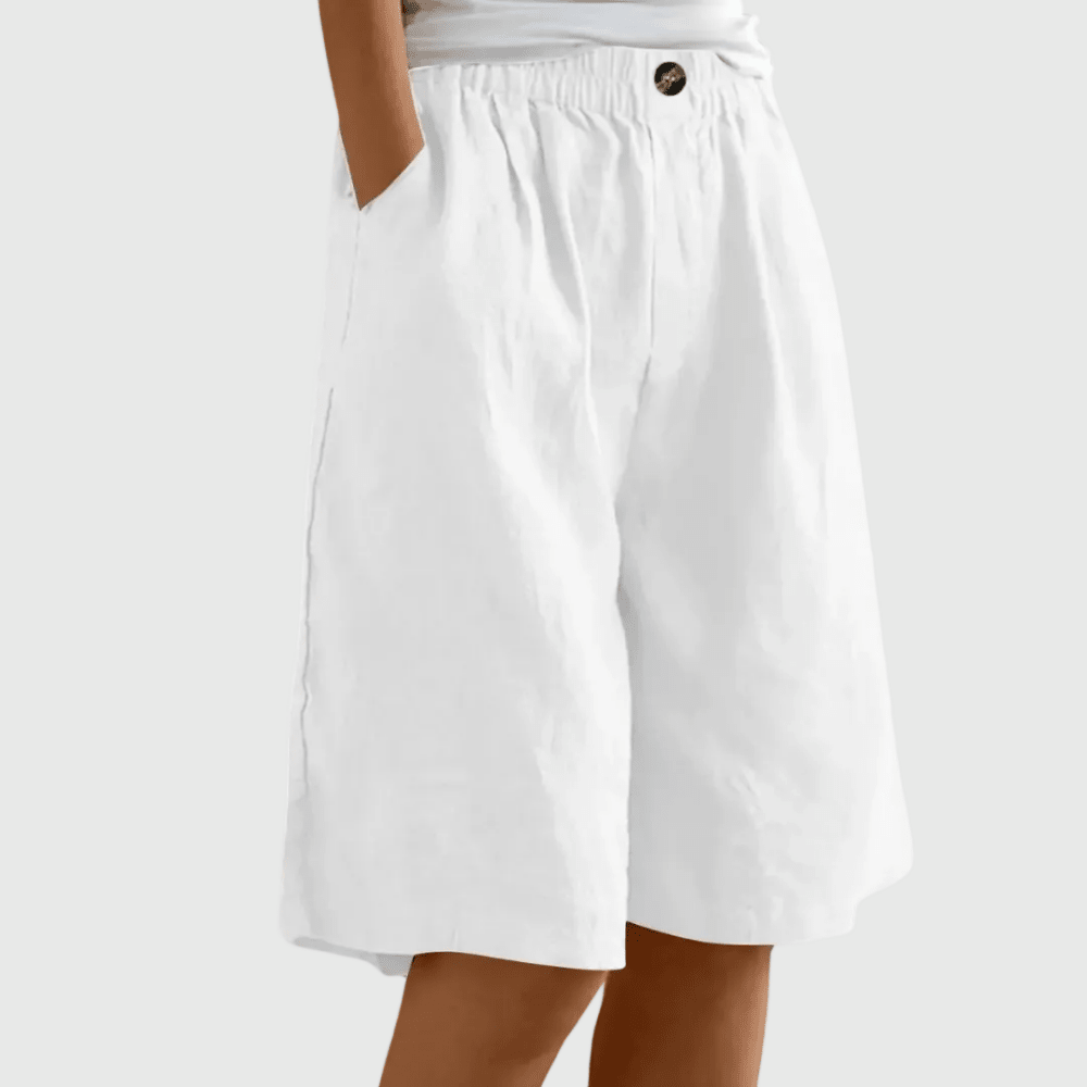 Miley™ - Elegante Baumwoll - Leinen Shorts - Aurélie Mode