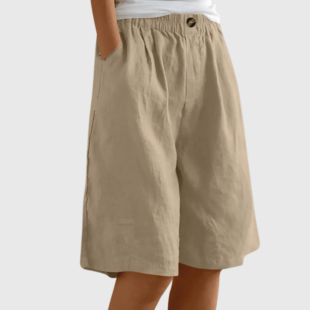 Miley™ - Elegante Baumwoll - Leinen Shorts - Aurélie Mode