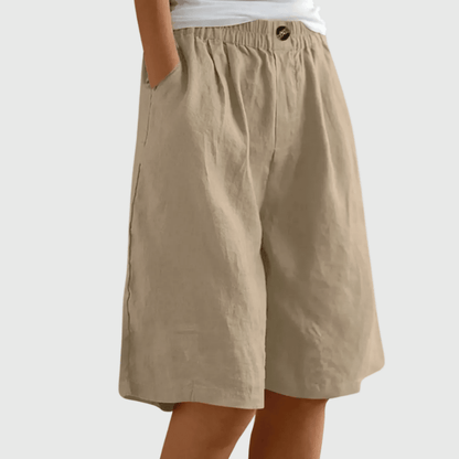 Miley™ - Elegante Baumwoll - Leinen Shorts - Aurélie Mode