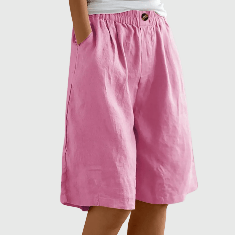 Miley™ - Elegante Baumwoll - Leinen Shorts - Aurélie Mode