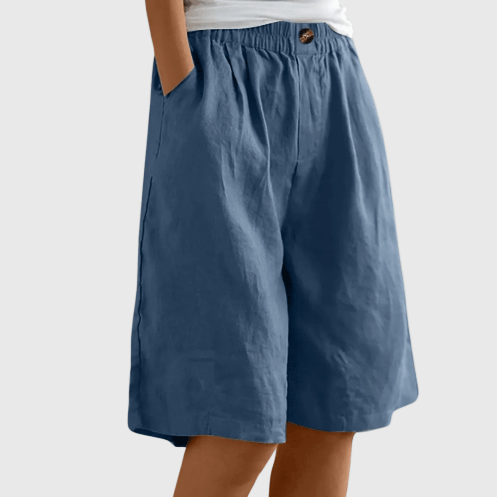 Miley™ - Elegante Baumwoll - Leinen Shorts - Aurélie Mode