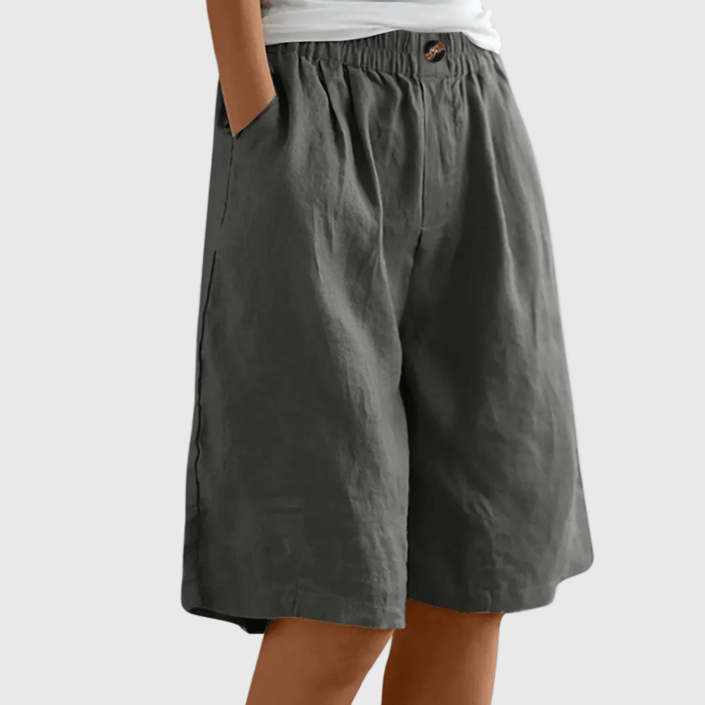 Miley™ - Elegante Baumwoll - Leinen Shorts - Aurélie Mode