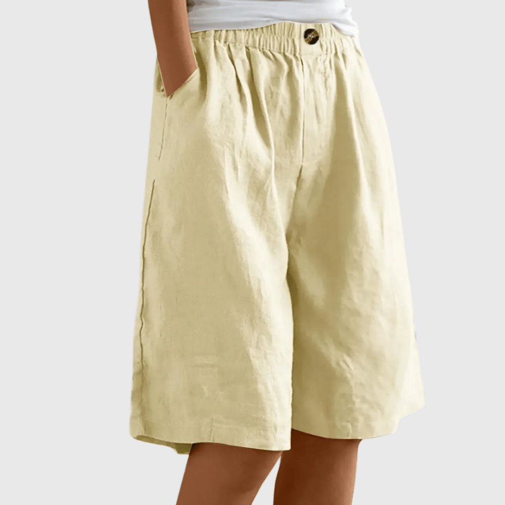 Miley™ - Elegante Baumwoll - Leinen Shorts - Aurélie Mode