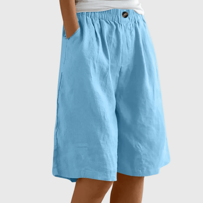 Miley™ - Elegante Baumwoll - Leinen Shorts - Aurélie Mode