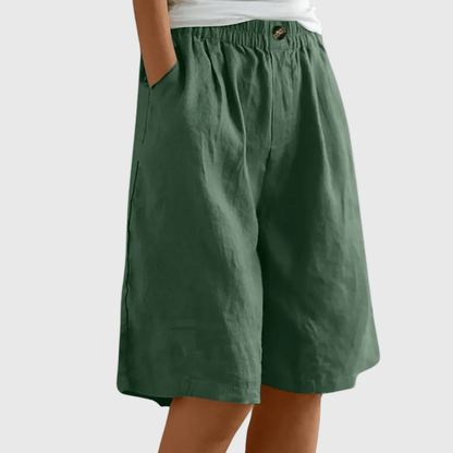 Miley™ - Elegante Baumwoll - Leinen Shorts - Aurélie Mode