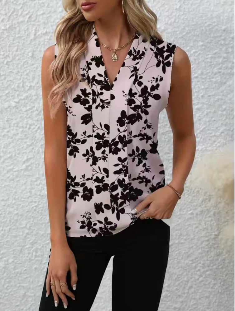 Nicole™ - V - Ausschnitt Freizeitbluse - Aurélie Mode