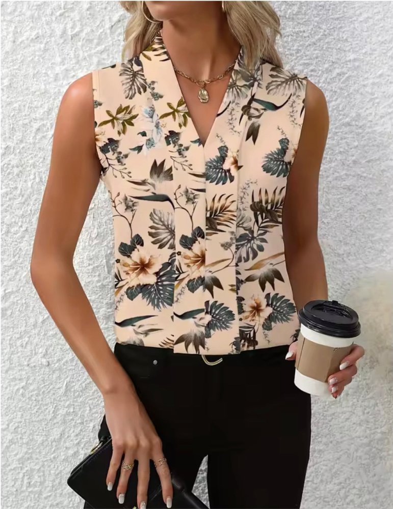 Nicole™ - V - Ausschnitt Freizeitbluse - Aurélie Mode