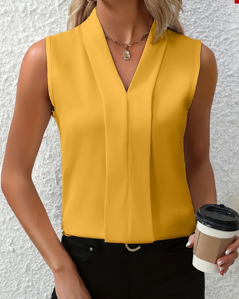 Nicole™ - V - Ausschnitt Freizeitbluse - Aurélie Mode