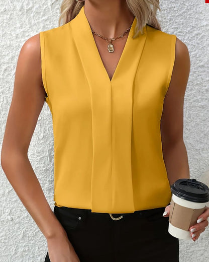 Nicole™ - V - Ausschnitt Freizeitbluse - Aurélie Mode