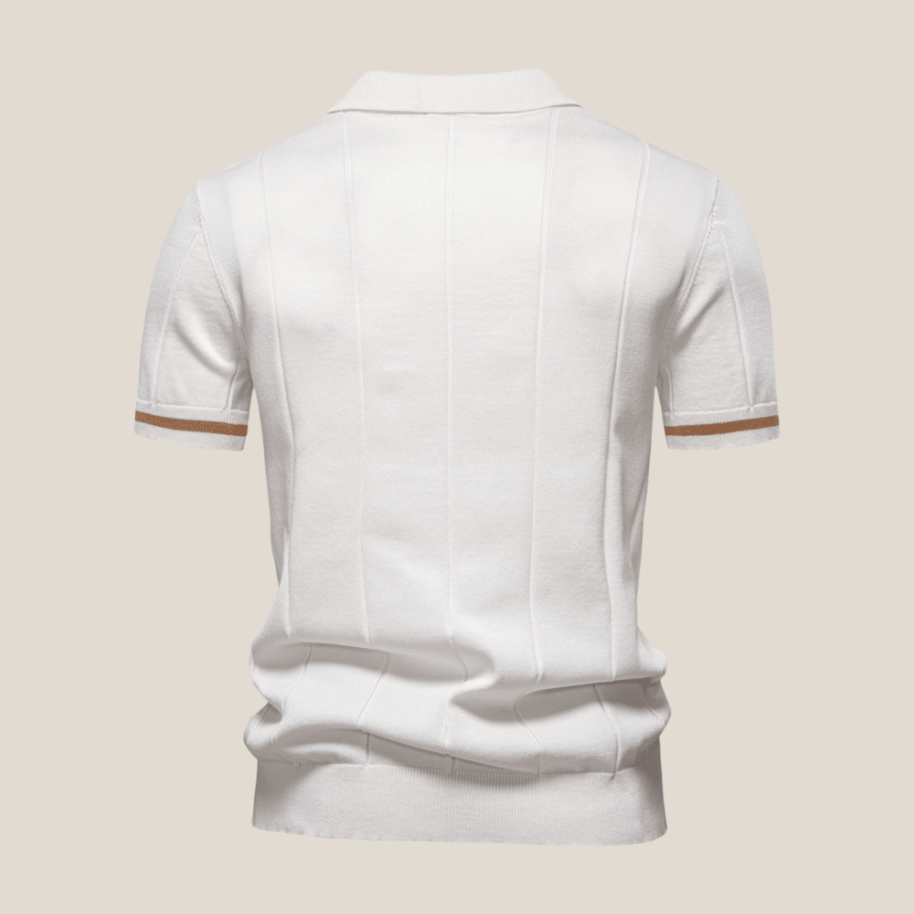 Parma™ - Geripptes Zip - Polo mit Ärmelstreifen - Aurélie Mode