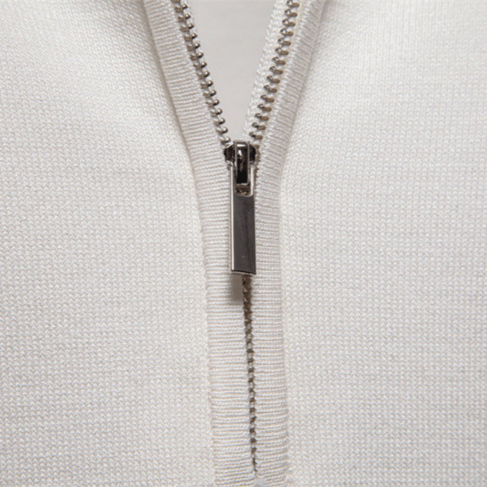 Parma™ - Geripptes Zip - Polo mit Ärmelstreifen - Aurélie Mode