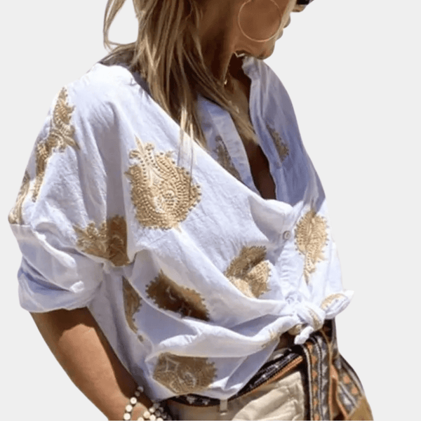 Paula™ - Bohemian Chic Sommerbluse - Aurélie Mode