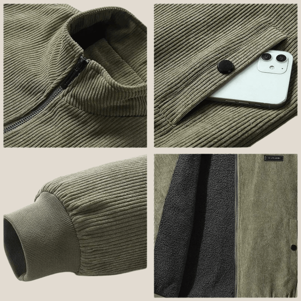 Remy™ - Veste en velours côtelé avec doublure en polaire - Aurélie Mode