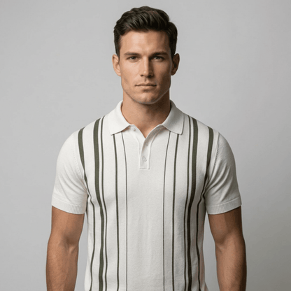 Siena™ - Klassisches Strickpolo mit Streifen - Aurélie Mode