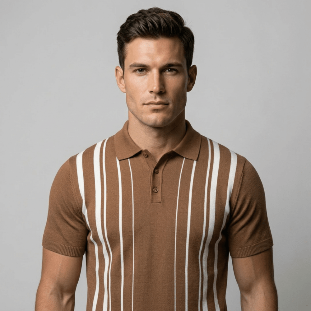 Siena™ - Klassisches Strickpolo mit Streifen - Aurélie Mode