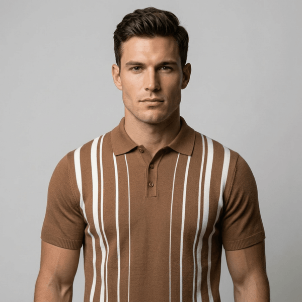 Siena™ - Klassisches Strickpolo mit Streifen - Aurélie Mode