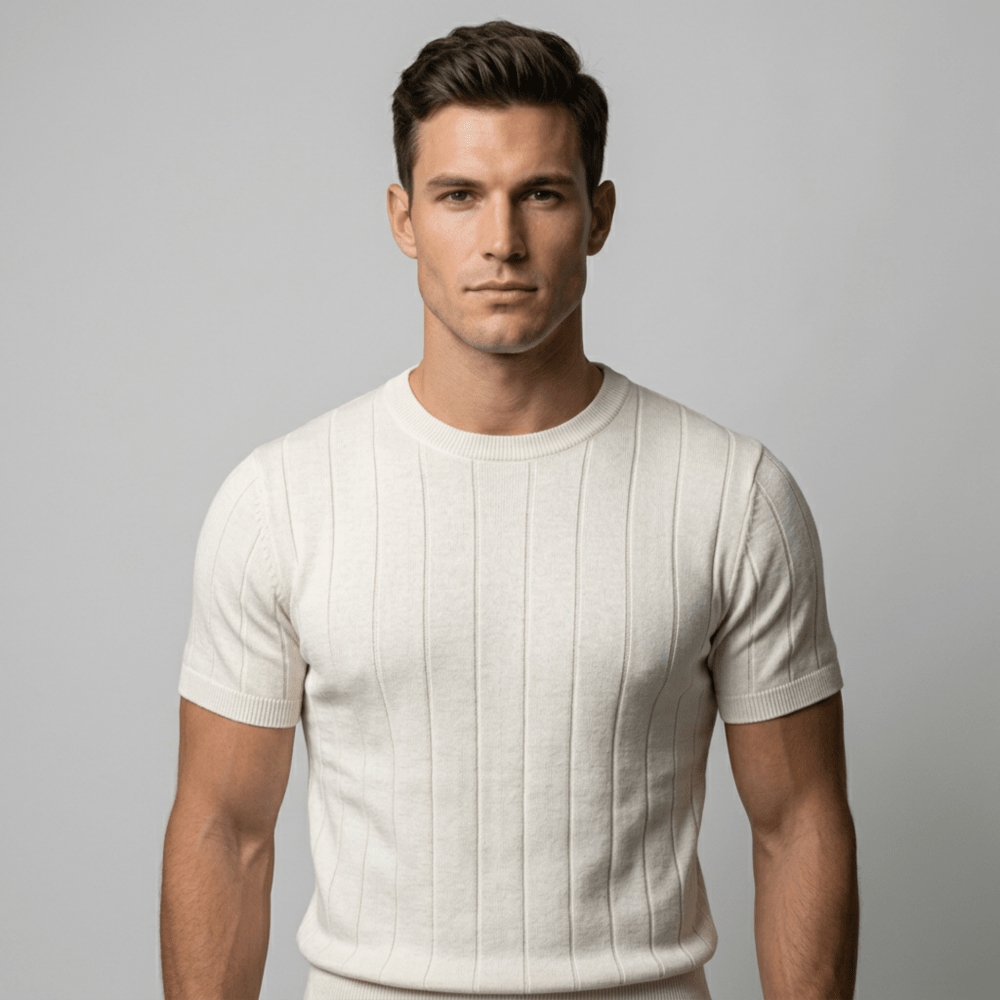 Torino™ - Geripptes Strick - T-Shirt - Aurélie Mode