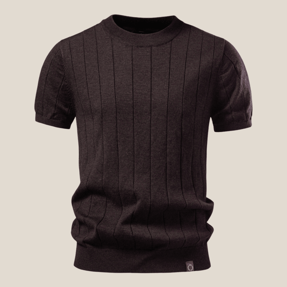 Torino™ - Geripptes Strick - T-Shirt - Aurélie Mode