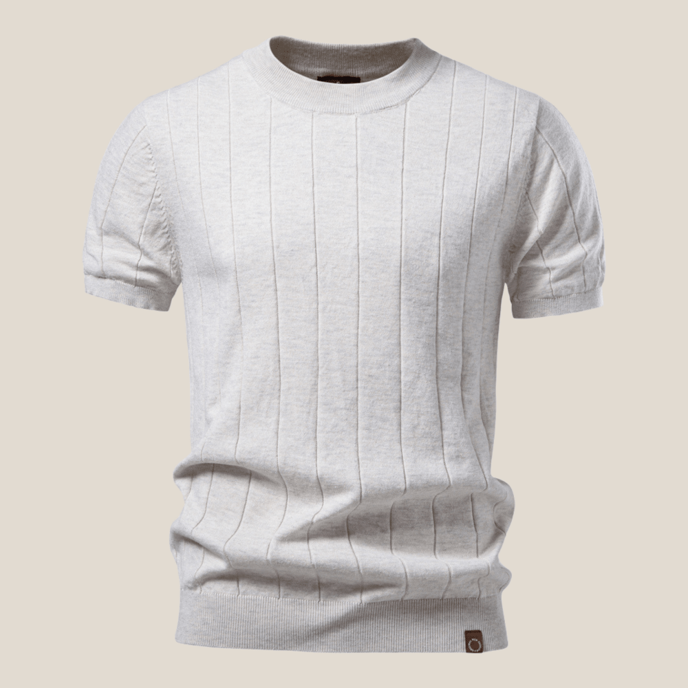 Torino™ - Geripptes Strick - T-Shirt - Aurélie Mode