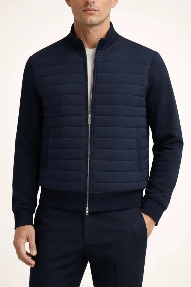 Urban™ - Gepolsterte Jacke in Marineblau - Aurélie Mode