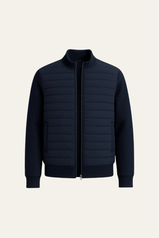 Urban™ - Gepolsterte Jacke in Marineblau - Aurélie Mode