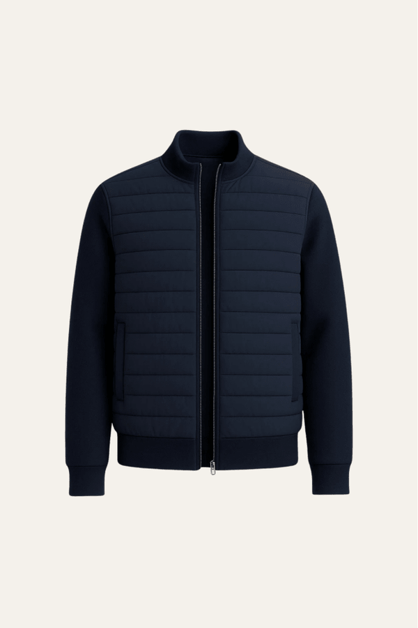 Urban™ - Gepolsterte Jacke in Marineblau - Aurélie Mode