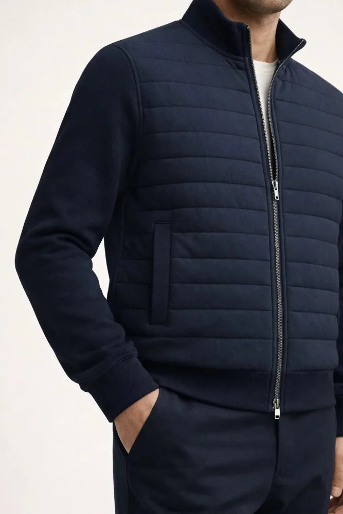 Urban™ - Gepolsterte Jacke in Marineblau - Aurélie Mode